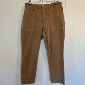 Old Navy Khaki Cargo Baggy Cropped Grunge Woman’s Size 6